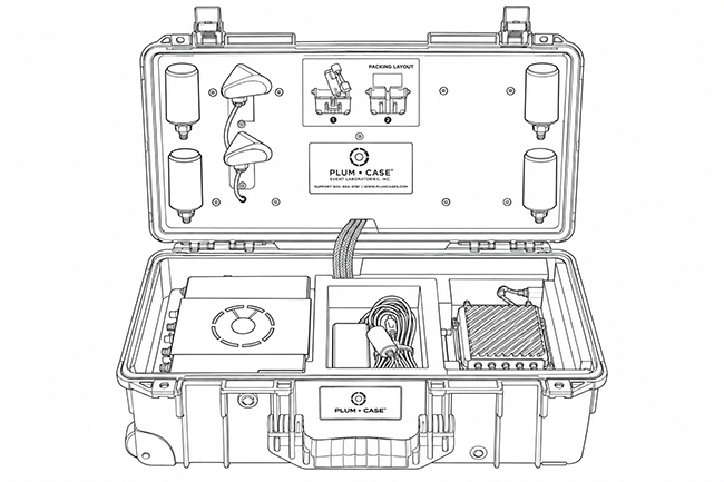 Plum Case in the open position